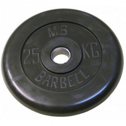 Диск обрезиненный черный MB Barbell d-51mm 25кг
