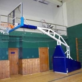 Стойка баскетбольная мобильная, вынос 3,25м с противовесами, фото 1