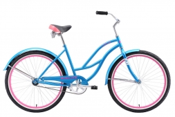 Велосипед Black One Flora 26 голубой/розовый/белый 16&quot;
