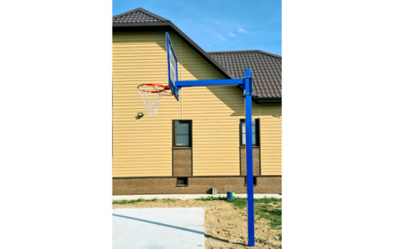 Стойка баскетбольная уличная разборная с цинкогрунтом вынос 1,2 м, фото 1