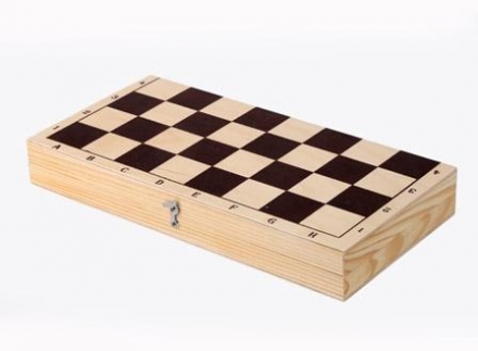 Шахматы обиходные лакированные в комплекте с доской (Орлов), фото 1