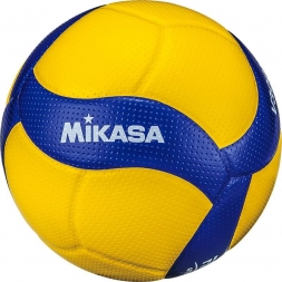 Мяч волейбольный профессиональный &quot;MIKASA V300W&quot;,р.5, реплика оф. мяча FIVB - V200W,  желто-синий, фото 1
