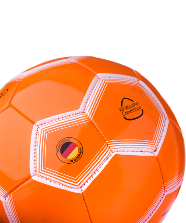 Мяч футбольный JS-100 Intro №5, оранжевый, фото 3