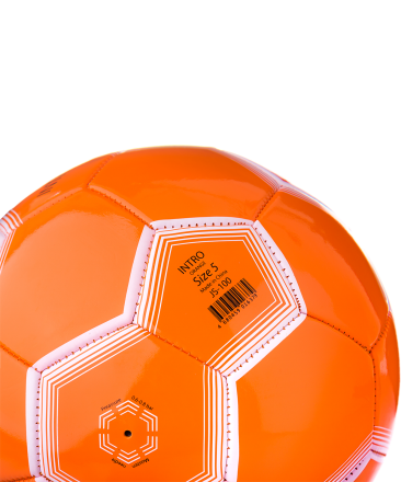 Мяч футбольный JS-100 Intro №5, оранжевый, фото 5