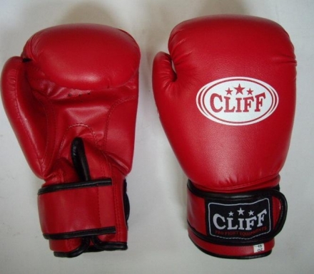 Перчатки бокс CLUB PVC  4 oz красные, фото 1