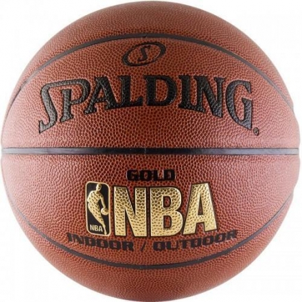 Мяч баскетбольный матчевый &quot;SPALDING NBA Gold Series Indoor/Outdoor&quot;, размер 7, фото 1
