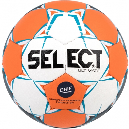 Мяч ганд. &quot;SELECT Ultimate EHF&quot; арт. 843208-062,Junior (р.2), EHF Appr,ПУ,руч.сш, оранжев-бело-синий, фото 1