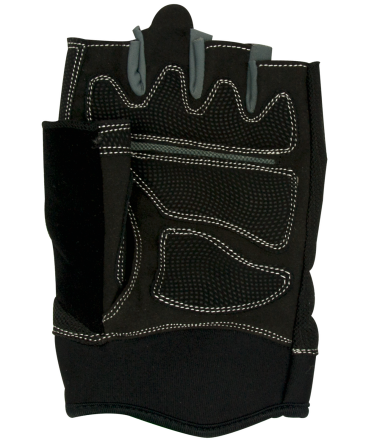 Перчатки для фитнеса SU-116, черные/серые, фото 4