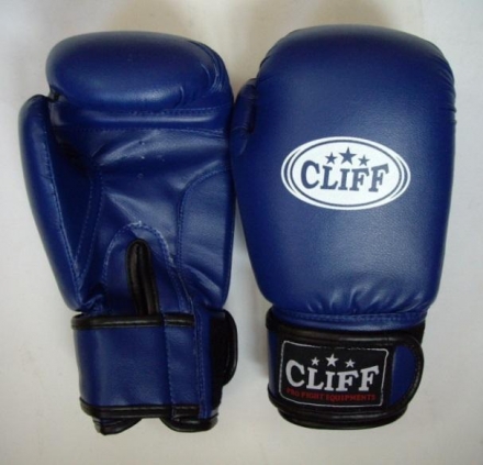 Перчатки бокс CLUB PVC  4 oz синие, фото 1