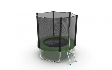 Батут с внешней сеткой и лестницей, диаметр 6ft (зеленый) EVO Jump External 6ft (Green) , фото 4
