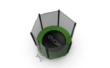 Батут с внешней сеткой и лестницей, диаметр 6ft (зеленый) EVO Jump External 6ft (Green) , фото 5