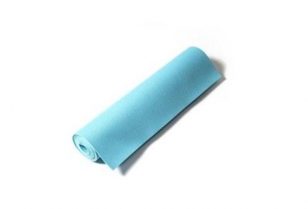 Тренировочный коврик (мат) для фитнеса тонкий Love (голубой) RAMT-11024BLL, фото 3