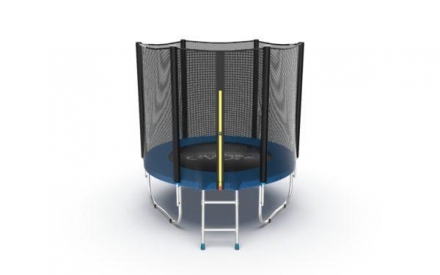 Батут с внешней сеткой и лестницей, диаметр 6ft (синий) EVO JUMP External 6ft (Blue) , фото 1