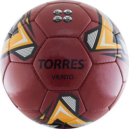 Мяч футбольный &quot;TORRES Viento Red&quot;, р.5, бордовый-мультиколор, фото 1