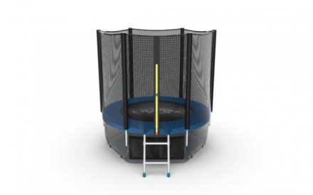 Батут с внешней сеткой и лестницей, диаметр 6ft (синий) + нижняя сеть, фото 1