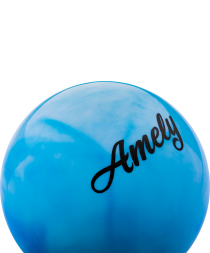 Мяч для художественной гимнастики AGB-101, 15 см, синий/белый, фото 2