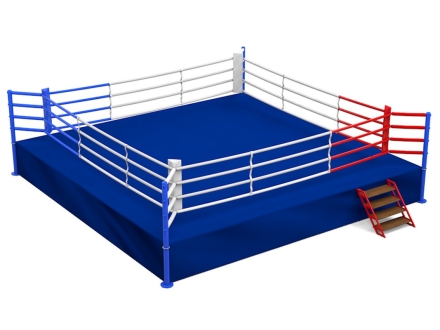 Ринг боксерский на подиуме Glav размер 8х8х1 м, боевая зона 6х6 м 5.300-12, фото 1