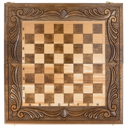 Шахматы + нарды резные 50, am454, фото 1