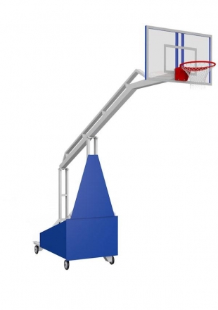 Стойка баскетбольная мобильная ИГРОВАЯ, вынос 2,25 м. с противовесами, фото 1
