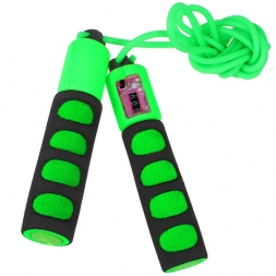 Скакалка со счетчиком, цвет Зеленый, ручки пластиковые