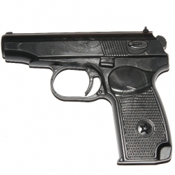 Муляж пистолета тренировочный мягкий пластик Черный 320гр
