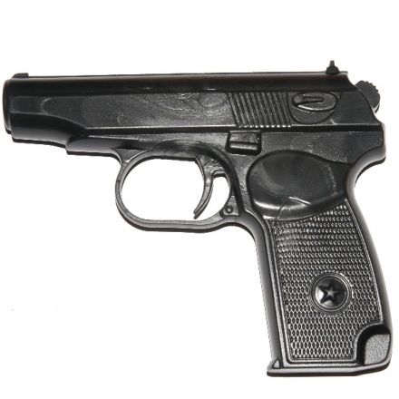 Муляж пистолета тренировочный мягкий пластик Черный 320гр, фото 1