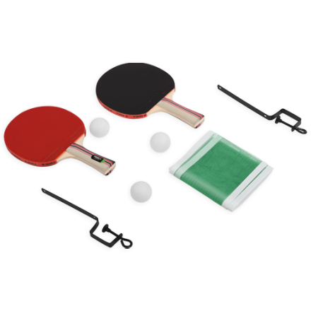 KRAFLA S-H300 Набор для настольного тенниса (ракетки 2шт., мяч 3шт., сетка с креплением), фото 1