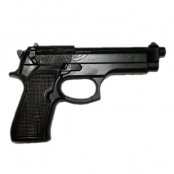 Муляж пистолета тренировочный мягкий пластик Черный 430гр
