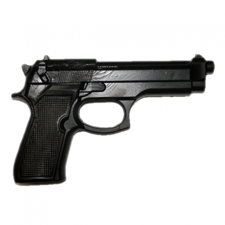 Муляж пистолета тренировочный мягкий пластик Черный 430гр, фото 1