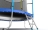 Батут с внутренней сеткой и лестницей, диаметр 8ft (синий)