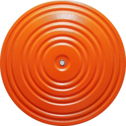 Диск здоровья металл, диаметр 28 см, окрашенный, оранжевый/черный, фото 1
