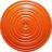 Диск здоровья металл, диаметр 28 см, окрашенный, оранжевый/черный