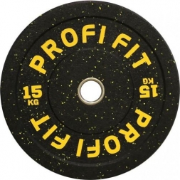 Диск для штанги HI-TEMP с цветными вкраплениями, PROFI-FIT D-51, 15 кг, фото 1