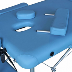 Массажный стол DFC NIRVANA, Elegant LUXE, 186х70х4 см, алюм. ножки, цвет св.голубой (Lt.Blue), фото 2
