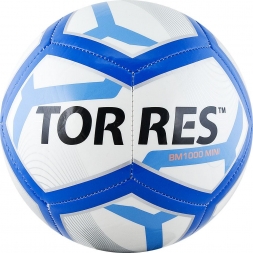 Мяч футбольный сувенирный &quot;TORRES BM1000 Mini&quot;, д.16 см, бело-сине-черный, фото 1