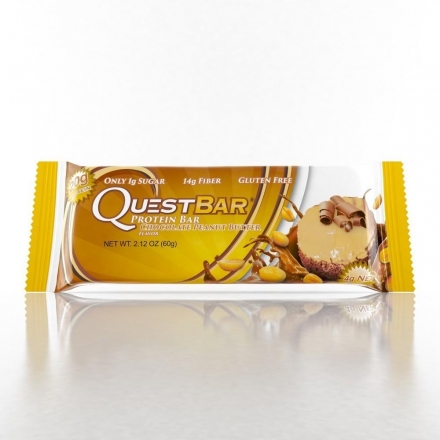 Батончик Quest Nutrition QuestBar Chocolate peanut butter (шоколодно арахисовая паста) 12 шт, фото 2