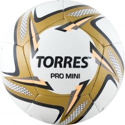 Мяч футбольный сувенирный &quot;TORRES Pro Mini&quot;, д.15 см, бело-черно-золотой, фото 1