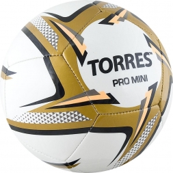 Мяч футбольный сувенирный &quot;TORRES Pro Mini&quot;, д.15 см, бело-черно-золотой, фото 2