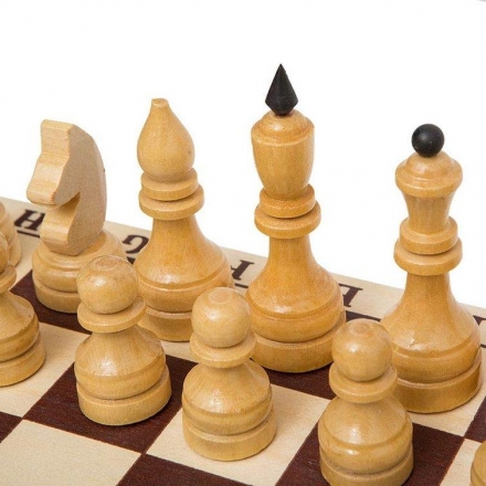 Шахматы турнирные утяжеленные в комплекте с доской (Орлов), фото 1