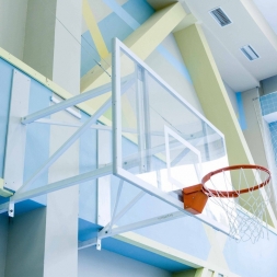 Щит баскетбольный игровой 1050х1800 мм (стекло 10 мм без ударопрочной пленки), фото 2