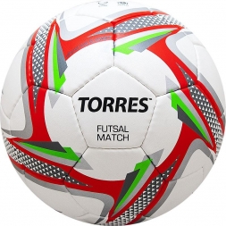Мяч футзальный &quot;TORRES Futsal Match&quot;, р.4, бело-серебристо-красный, фото 1