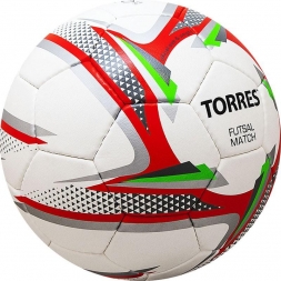 Мяч футзальный &quot;TORRES Futsal Match&quot;, р.4, бело-серебристо-красный, фото 2