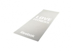 Тренировочный коврик (мат) для фитнеса тонкий Love(серый) RAMT-11024GRL, фото 1