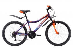 Велосипед Black One Ice 24 фиолетовый/оранжевый/голубой