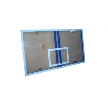 Щит баскетбольный МОНОЛИТНЫЙ ПОЛИКАРБОНАТ 10 мм, игровой с основанием, 1,80*1,05 м., фото 1