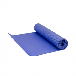 Коврик для йоги FM-101 PVC 173x61x0,6 см, темно-синий, фото 2