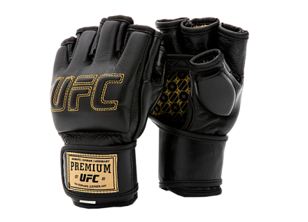 (UFC Премиальные MMA тренировочные перчатки 6 унций чёрные S/M), фото 6