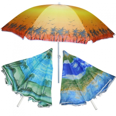 Зонтик-тент пляжный d-170см с функцией наклона в пакете, фото 1