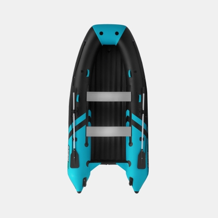 GLADIATOR E 350 PRO AIR Черно-бирюзовый моторная лодка ПВХ, фото 4