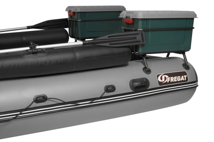 Моторная лодка ПВХ Фрегат 370 Air F (НДНД) с фальшбортом Серый, фото 9